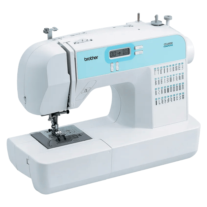 Brother CE4000 computerized sewing machine with LCD screen and built-in stitches