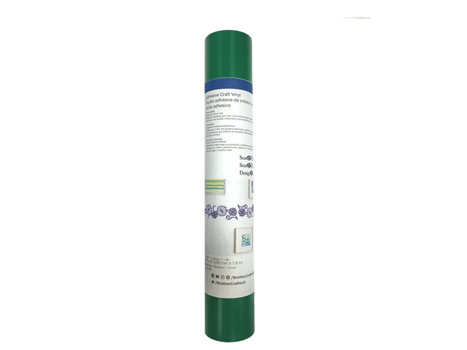 Brother green adhesive craft vinyl roll for cutting machines and DIY projects
