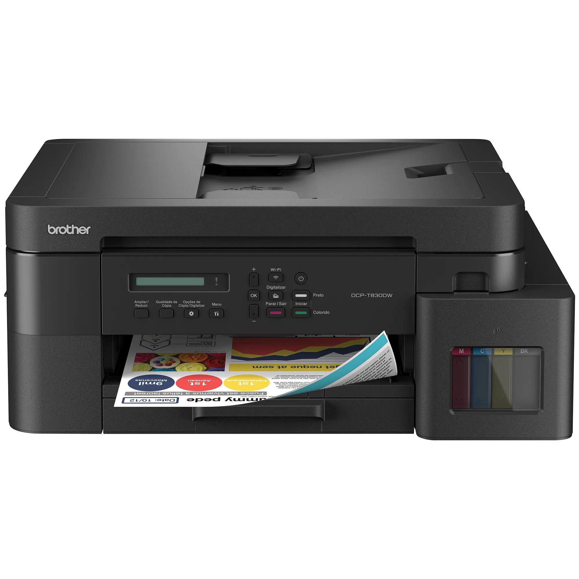 Impresora multifunción de inyección de tinta Brother DCP-T8300DW con conectividad inalámbrica