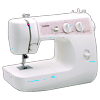Brother LS1717 sewing machine with pink floral panel and dual control dials