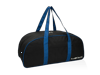 Brother ScanNCut DX black duffle bag with blue handles and trim, angled view
