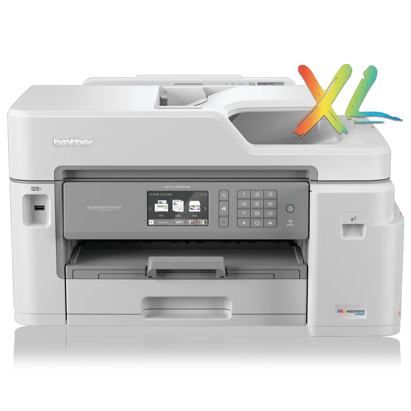 Brother MFC-J5845DW all-in-one inkjet printer with wireless connectivity and INKvestment Tank
