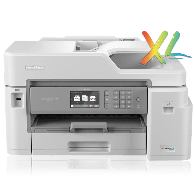Brother MFC-J5845DW all-in-one inkjet printer with wireless connectivity and INKvestment Tank