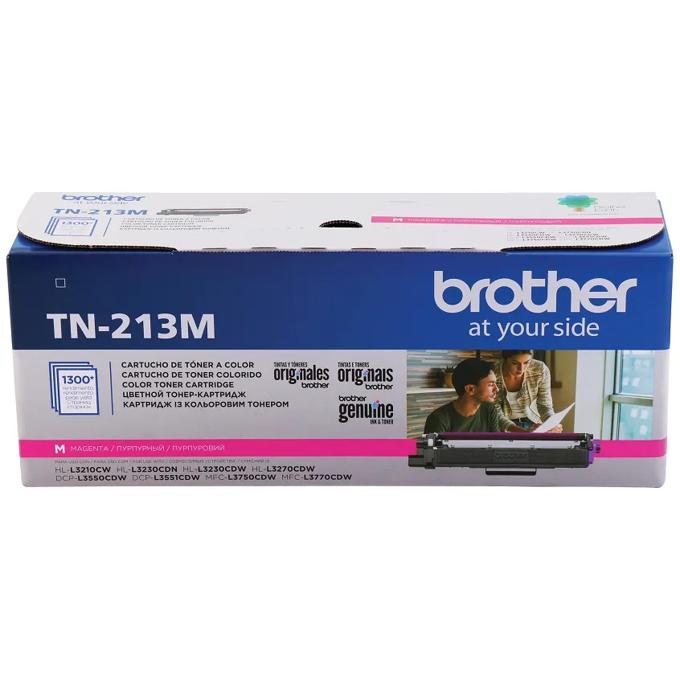 Caja de cartucho de tóner magenta Brother TN-213M con sello genuino
