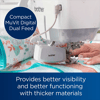 Brother sewing machine with compact digital dual-feed feature stitching colorful fabric