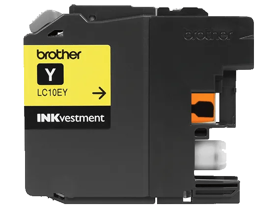 Brother LC10EY yellow ink cartridge with INKvestment technology