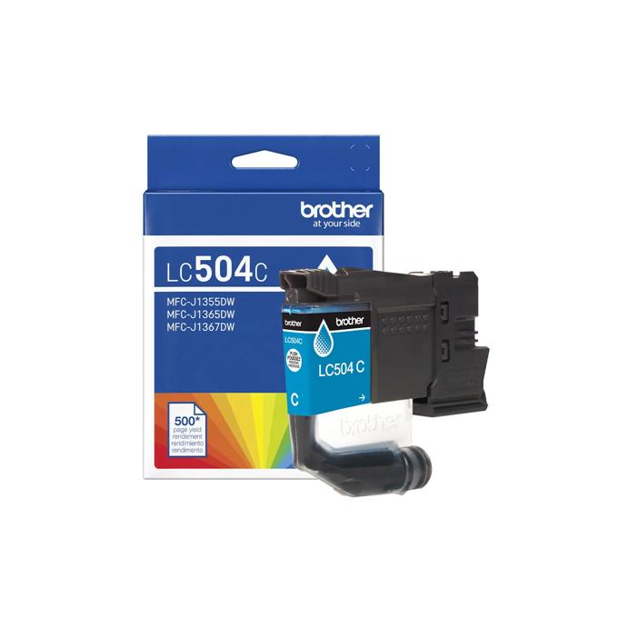 Brother Genuine LC504CS Standard Yield Cyan Ink Cartridge, Cyan, large