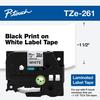 Cartucho de cinta de etiquetas laminadas Brother TZe-261 con texto negro sobre blanco