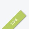 Brother TZe-MQG35 white on lime green laminated label tape cassette