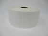 Roll of white rectangular Brother thermal labels on cardboard core