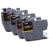 Brother LC401 ink cartridge set in black, cyan, magenta, and yellow for color printing