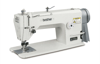 Máquina de coser industrial Brother SL-777B de puntada recta de una aguja en blanco y gris