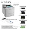 Brother HL-L9430CDN color laser printer with included toner cartridges and accessories