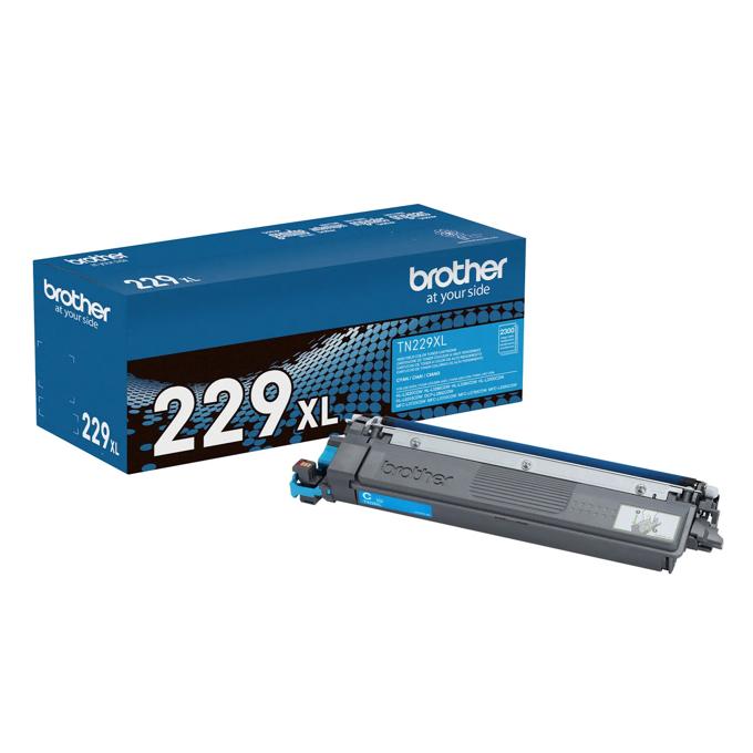 Brother Genuine TN229XLC High Yield Cyan Toner Cartridge, Cyan, large