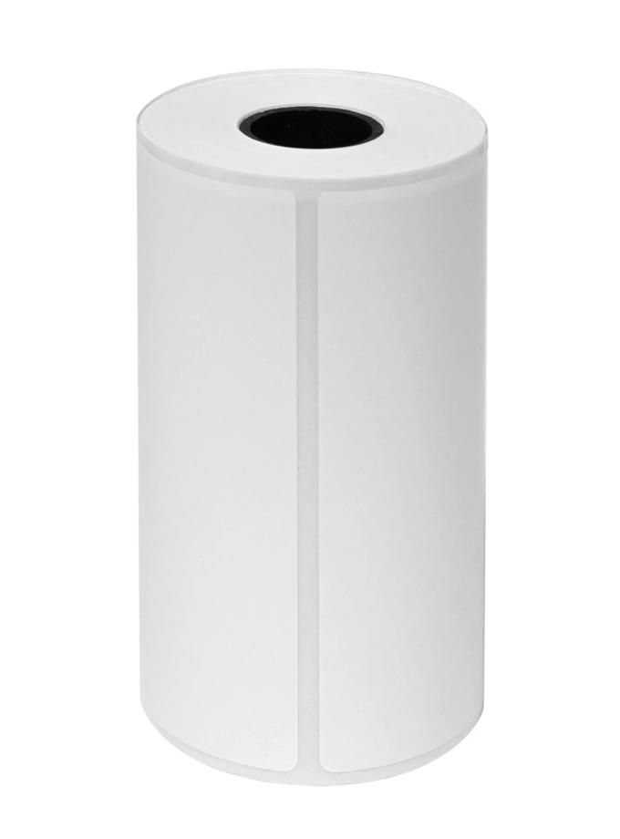 White continuous label roll with black core for Brother label printers