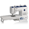 Brother Pacesetter PS200T sewing machine with extension table and blue decorative accents