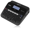 Brother PTD450 desktop label maker with QWERTY keyboard and backlit display