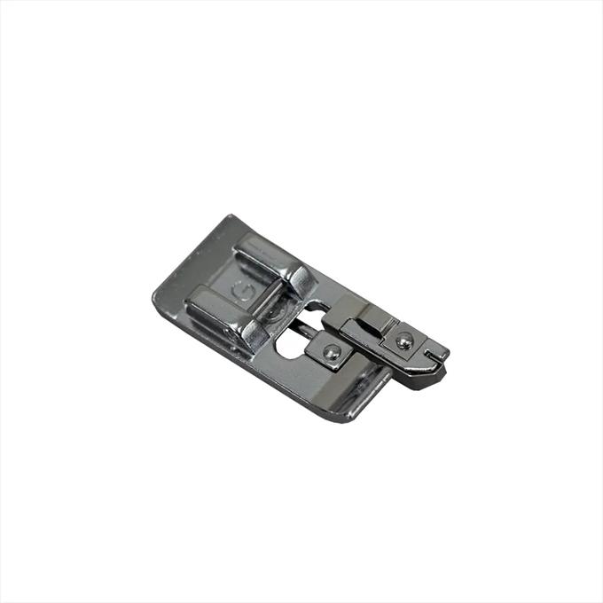 Brother sewing machine metal presser foot attachment with adjustable guide