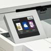 Brother HL-EX470W laser printer touchscreen displaying cloud service options
