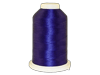 Brother embroidery thread spool in deep purple with white cap on transparent background