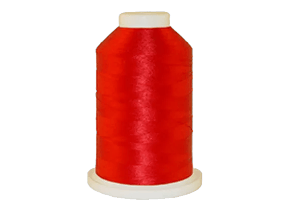 Brother ETP800 embroidery thread spool in vibrant red with white cap