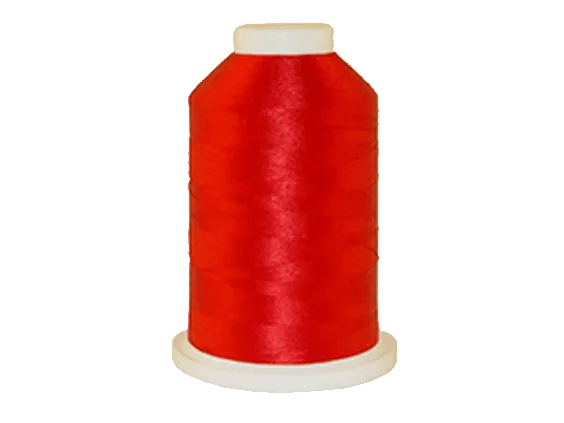 Brother ETP800 embroidery thread spool in vibrant red with white cap