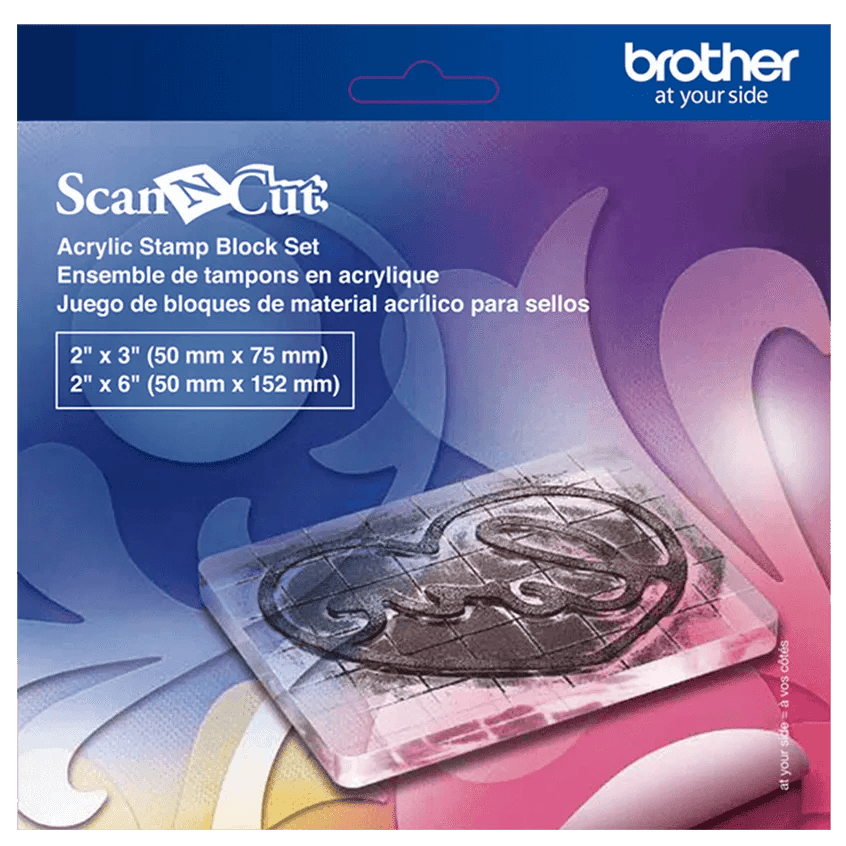 Brother ScanNCut acrylic stamp block set for crafting and stamping projects