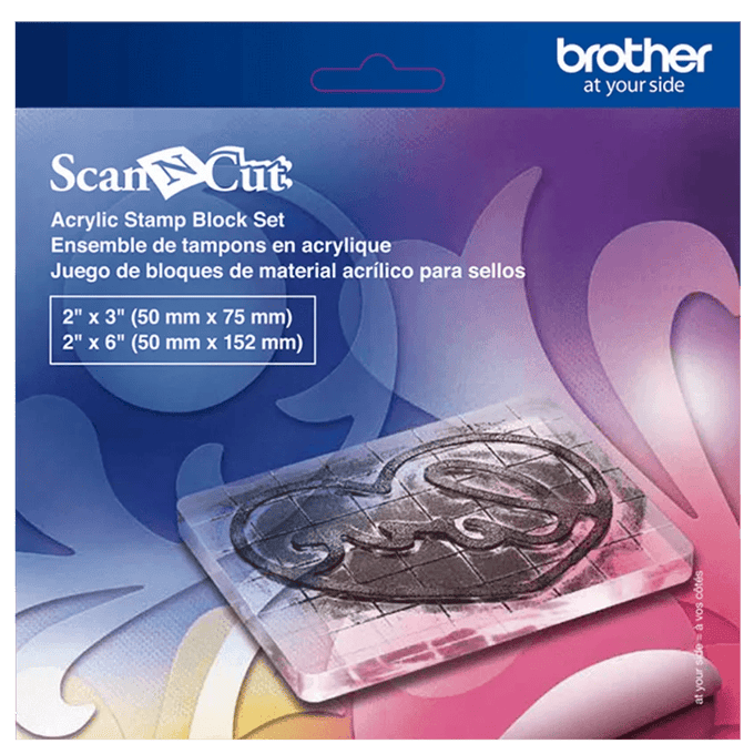 Brother ScanNCut acrylic stamp block set for crafting and stamping projects