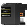 Brother LC20EY yellow INKvestment ink cartridge front view