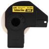 Brother DK-2606 yellow film continuous label tape roll, 62mm x 15.2m