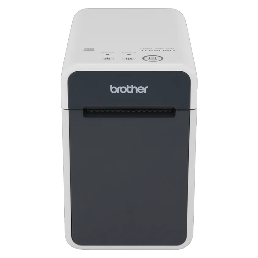 Brother TD-2020 label printer with wireless connectivity and compact design