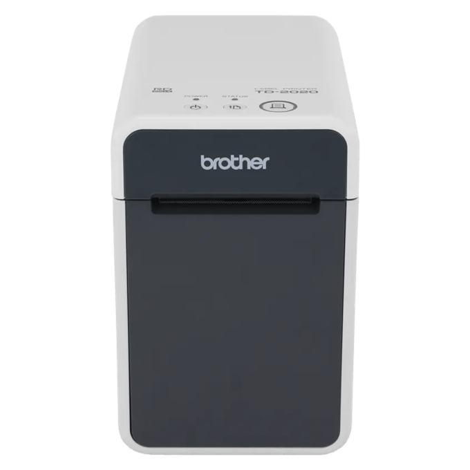 Brother TD-2020 label printer with wireless connectivity and compact design