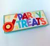 Brother label maker tape cassette with colorful party treats design on white background