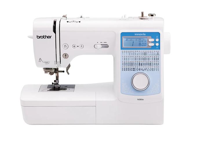 Brother NS80e sewing machine with digital display and built-in stitch patterns