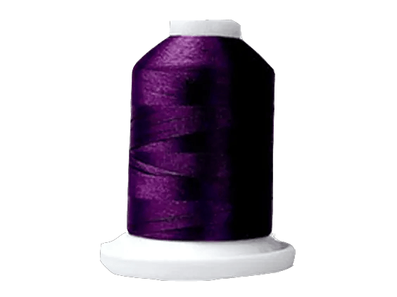 Brother purple embroidery thread spool on white cone base