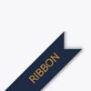 Brother navy blue ribbon cartridge with gold text for label printing