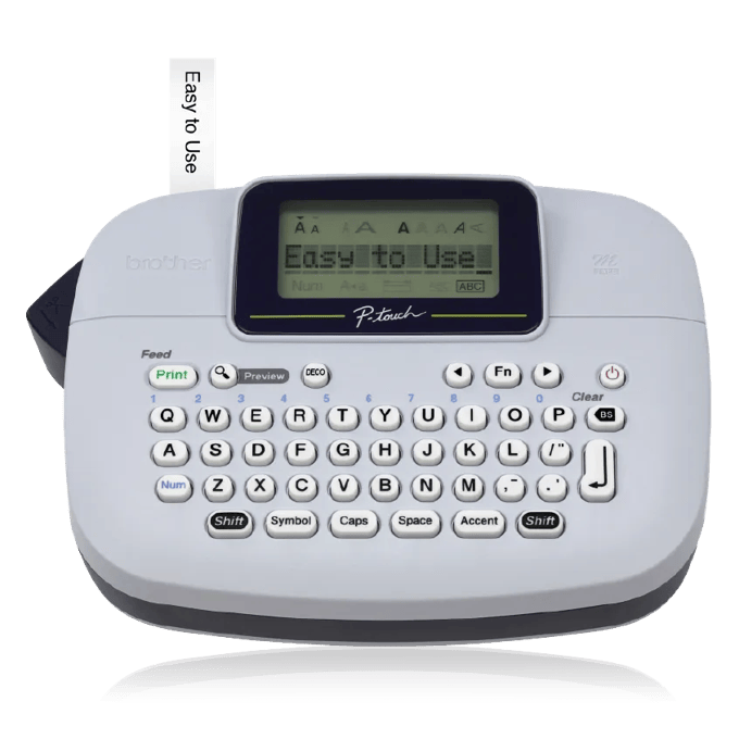 Brother P-touch label maker with QWERTY keyboard and easy-to-use LCD screen