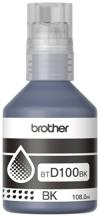 Botella de tinta negra Brother BTD100BK con dispensador de bomba, capacidad 108ml