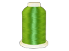 Brother embroidery thread spool in vibrant green with white cap on base