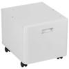 Brother white printer cabinet with wheels and recessed handle for storage