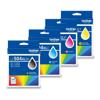 Brother LC504XL high-yield ink cartridge 4-pack in black, cyan, magenta, and yellow