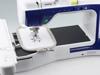 Brother embroidery machine with large hoop and blue control panel