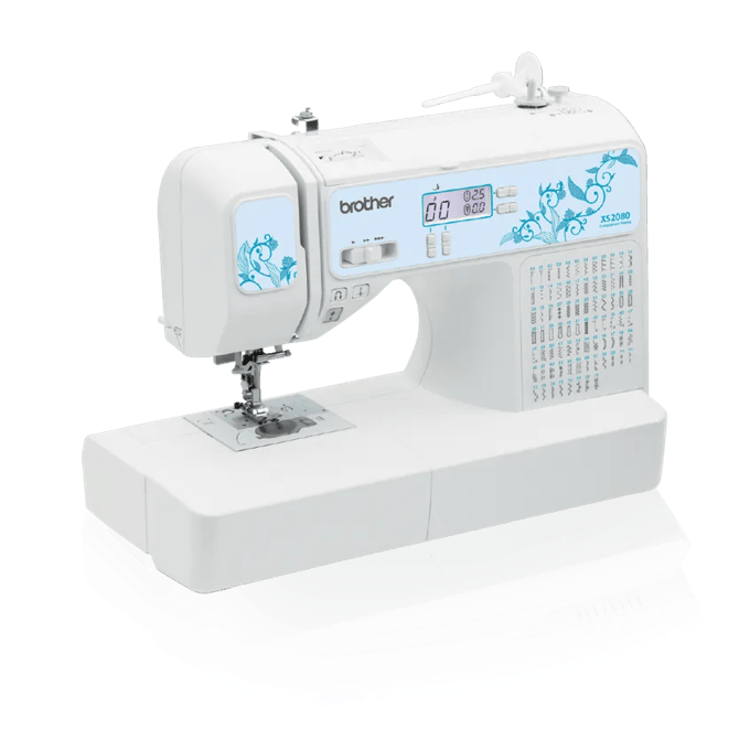Brother XS2080 computerized sewing machine with LCD screen and built-in stitch patterns