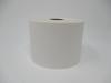 White roll of Brother continuous-length label tape on gray background