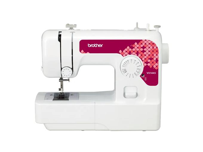 Brother VX1445 sewing machine with white body and pink decorative panel