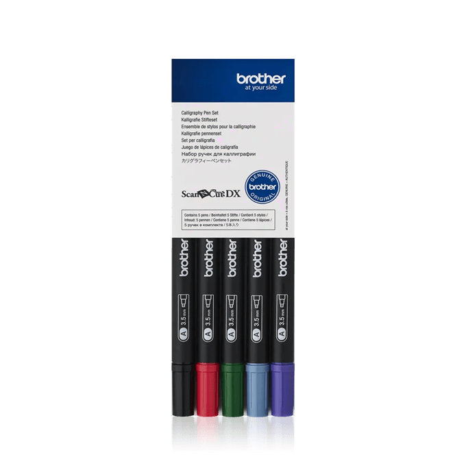 Brother ScanNCut DX calligraphy pen set with five colored pens