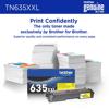 Brother Genuine TN635XLC High Yield Cyan Toner Cartridge, Yellow, small