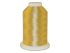 Brother embroidery thread spool in golden yellow on white cone