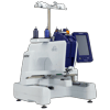 Brother PRS100 embroidery machine with touchscreen and thread stand