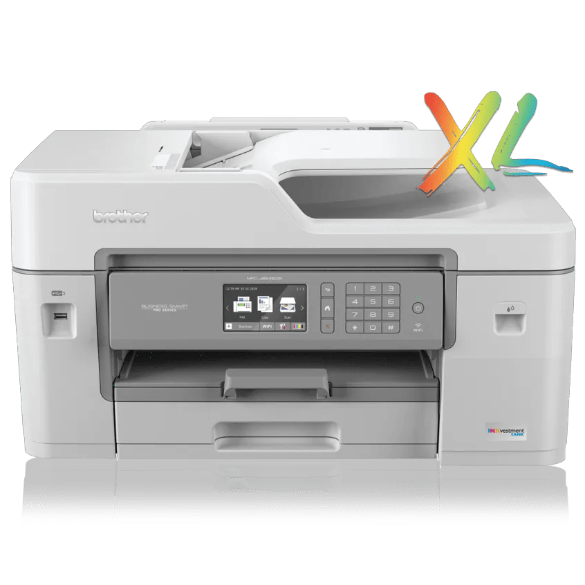 Brother MFC-J6545DW all-in-one wireless inkjet printer with touchscreen and paper trays